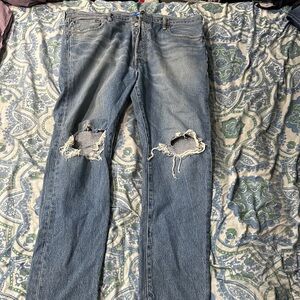 Levi’s 501 CT Men's Blue Distressed Jeans Size 36X32